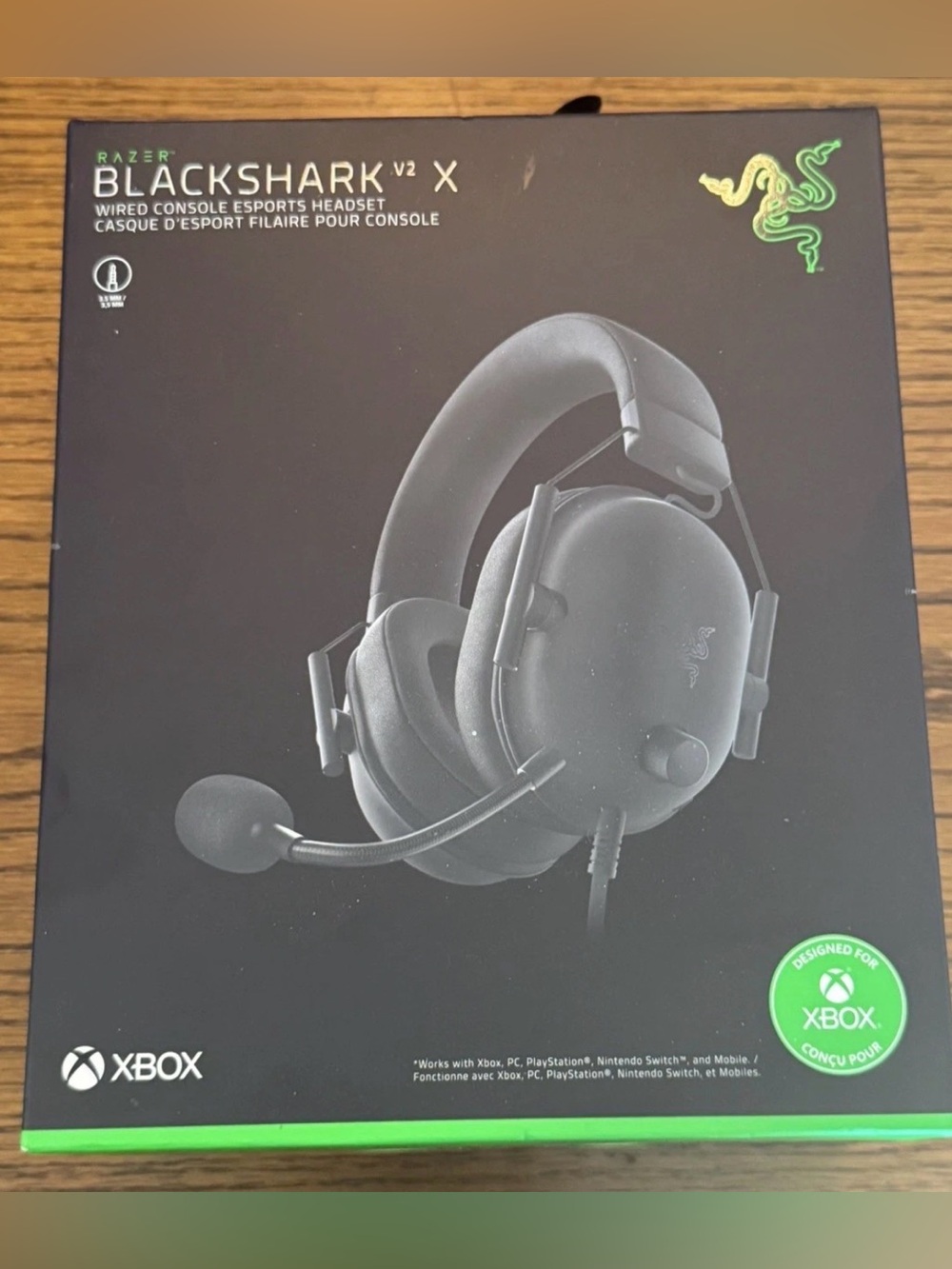 Razer BlackShark V2 X Wired Console Esports Gaming Headset - Black (Xbox/PC/PS